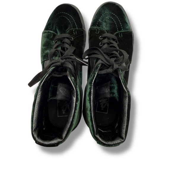 Vans Sk8-Hi Velvet Sneakers Women's Size 11 Dark Green High Top Casual‎ - Picture 8 of 9